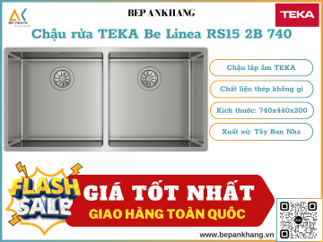 Chậu rửa lắp âm Teka Be Linea RS15 2B 740 - Chất liệu thép không gỉ - Xuất xứ Tây Ban Nha